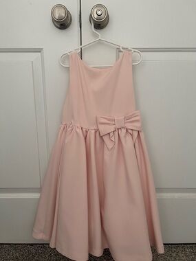Janie and Jack Light Pink Bow-Accent Formal Dress
